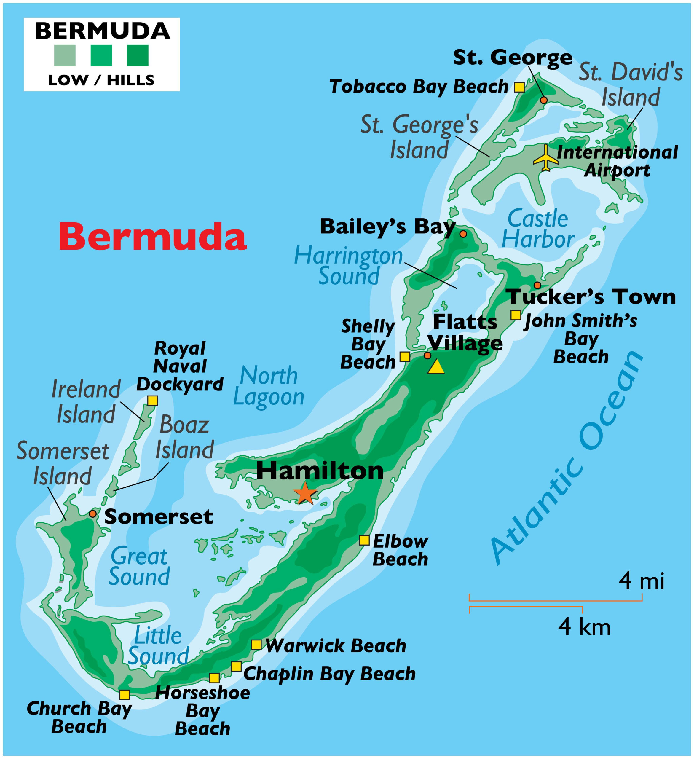 Bermuda Maps &amp;amp; Facts - World Atlas pertaining to Map Of Eastern Usa And Bermuda