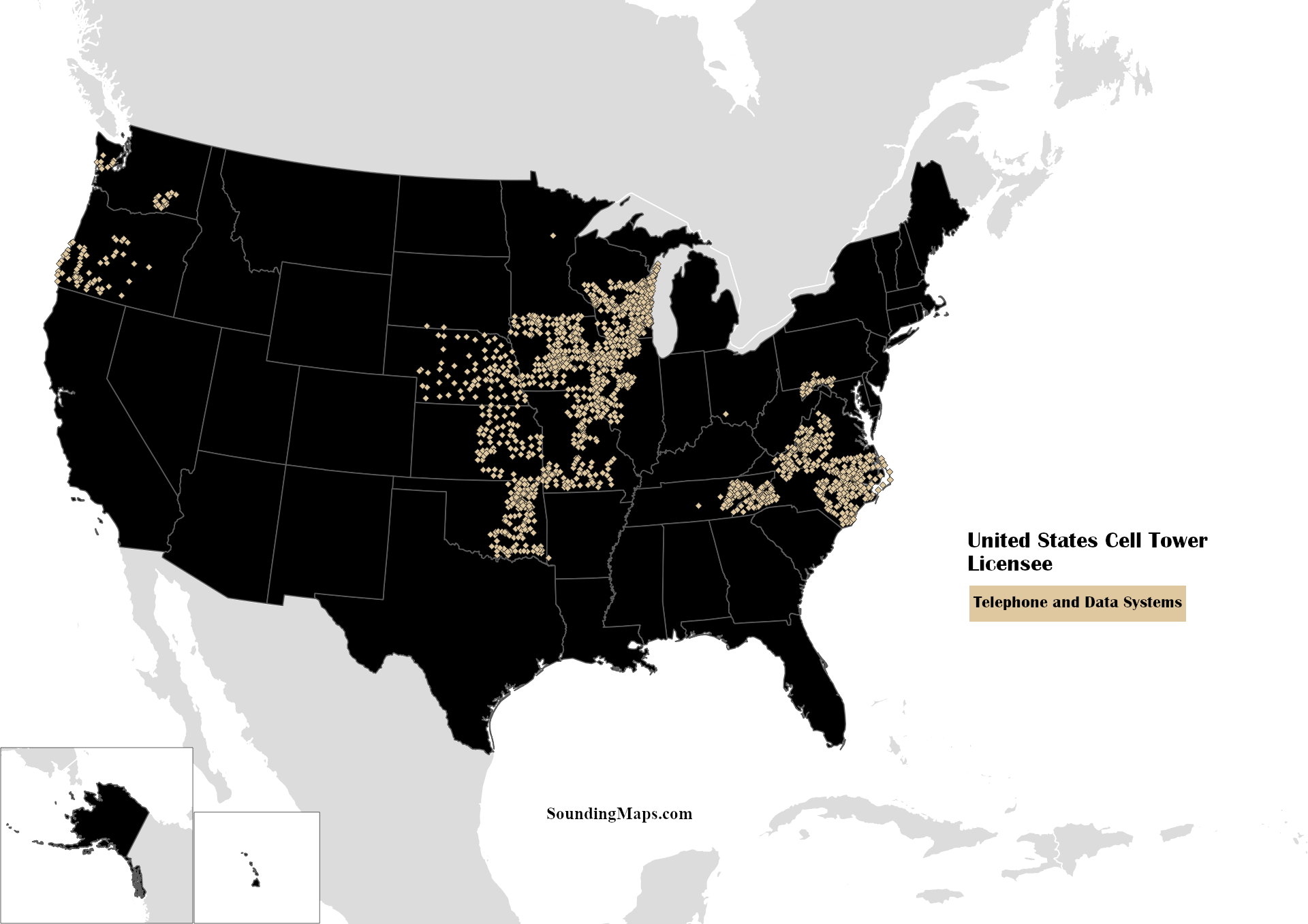 Big Mobile: Cell Tower Map Of The Us - Sounding Maps in Map Of Cell Towers In Usa