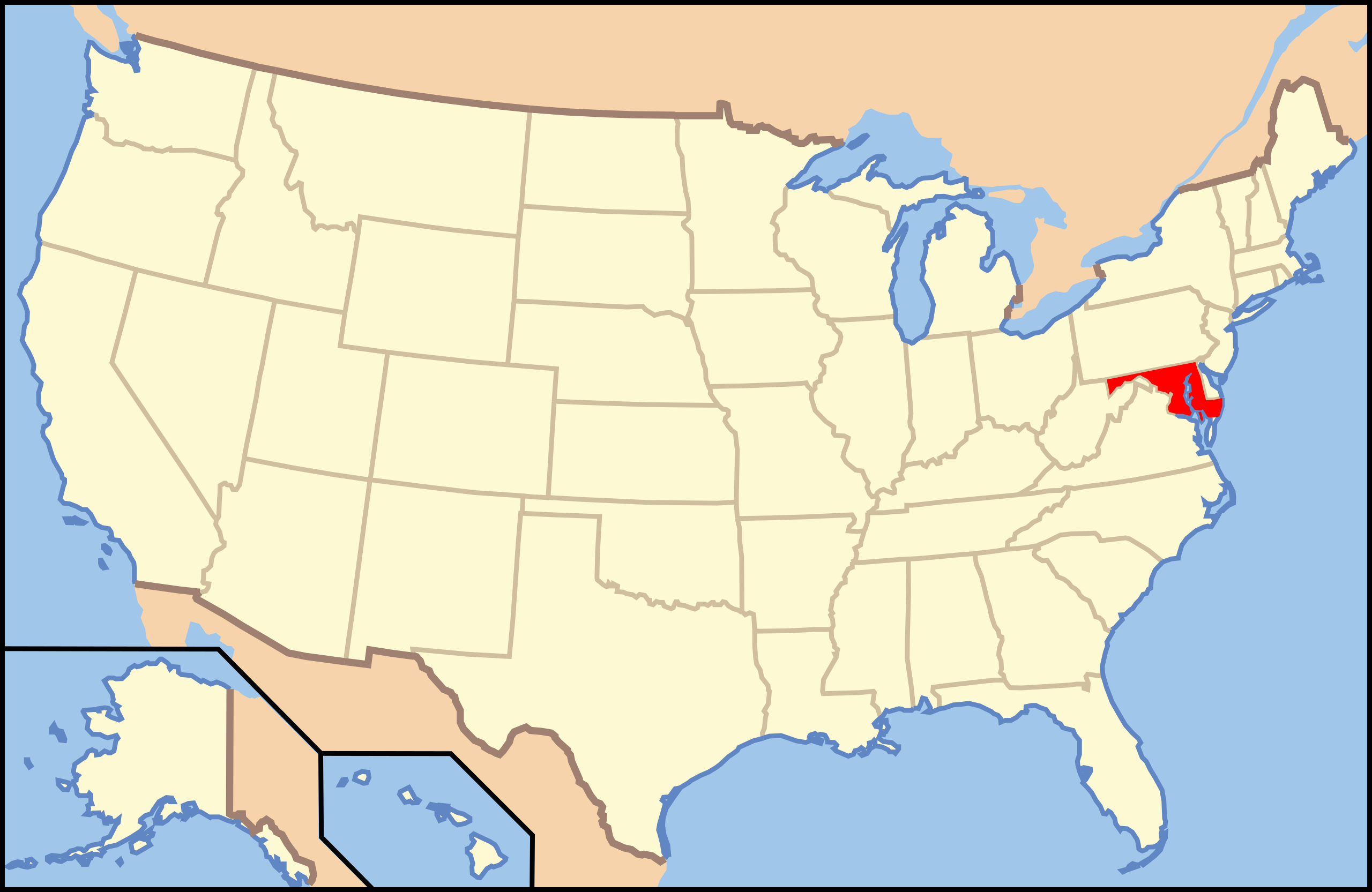Bild:map Of Usa Md.svg – Wikipedia throughout Maryland On the Map of USA