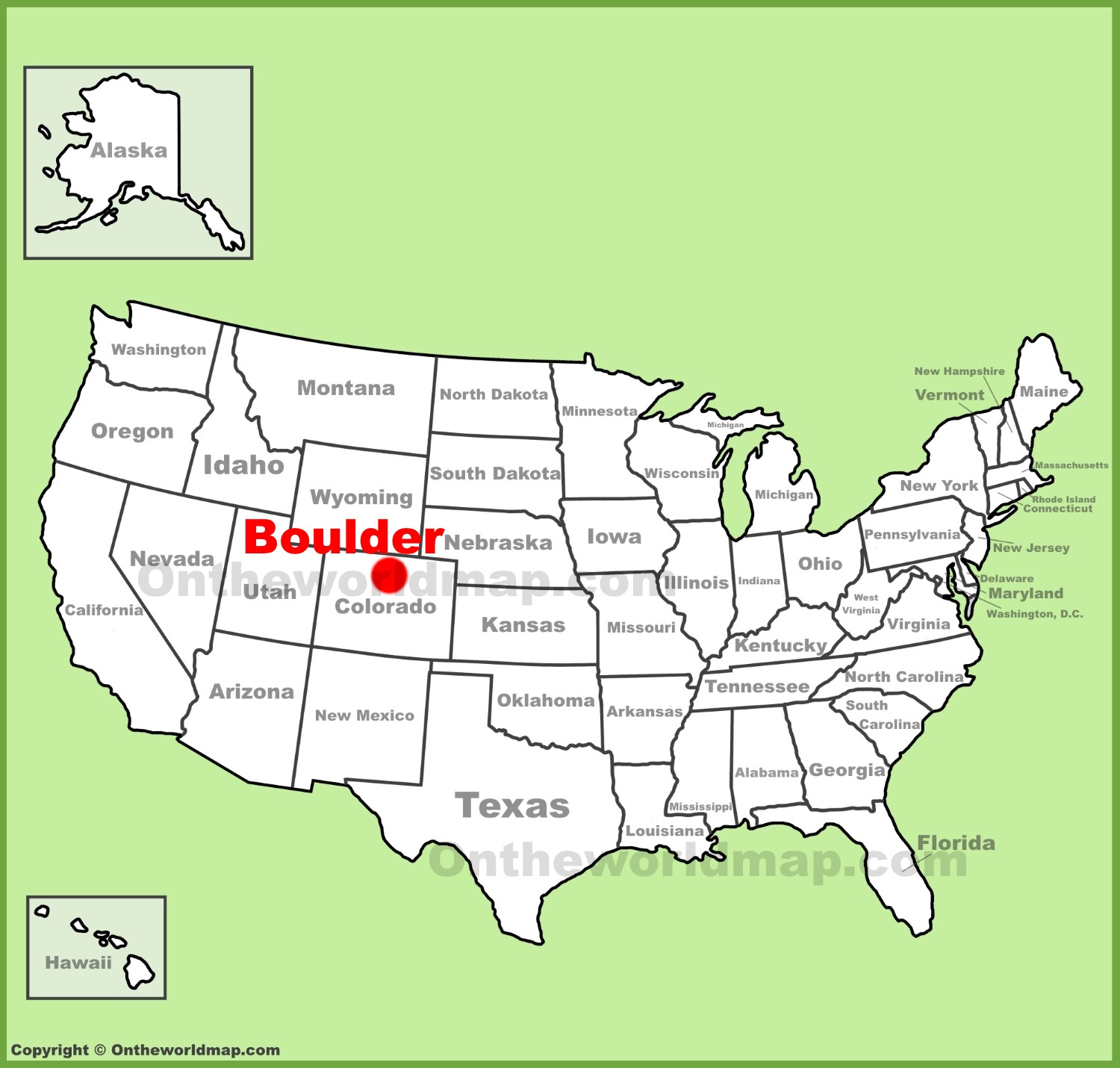 Boulder Location On The U.s. Map - Ontheworldmap throughout Boulder Colorado On Map Of Usa