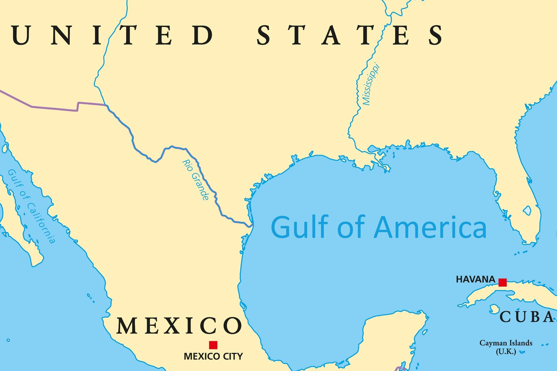 Businesses Start To Formally Use The Term 'Gulf Of America' throughout Usa Map With Gulf Of America