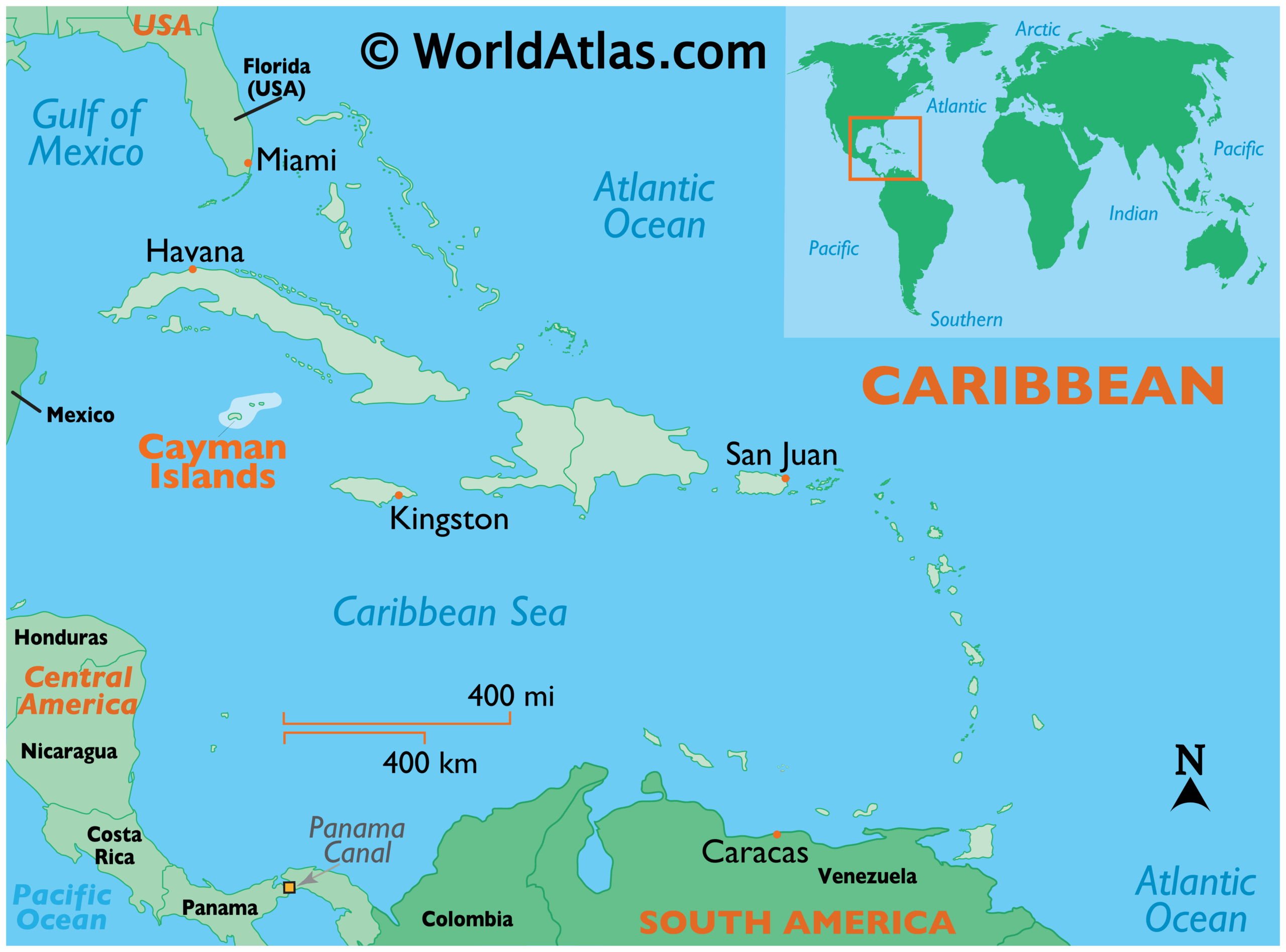 Cayman Islands Maps &amp;amp; Facts - World Atlas with regard to Map of Cayman Islands and USA