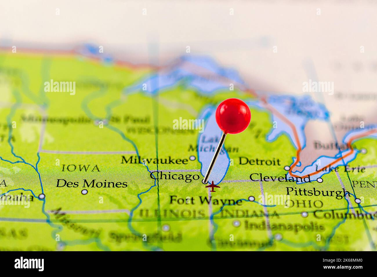 Chicago Map Close Up Hi-Res Stock Photography And Images - Alamy intended for Where Is Chicago On The Map Of Usa