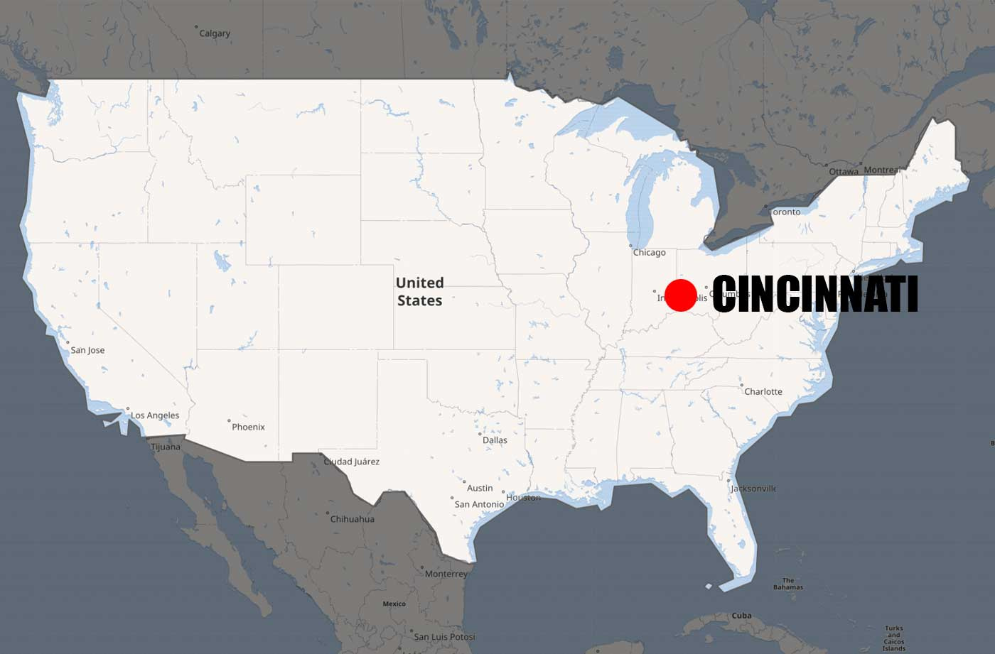 Cincinnati Uncovered: A Traveler&amp;#039;S Guide To Ohio&amp;#039;S Cultural for Cincinnati Ohio On Map of USA
