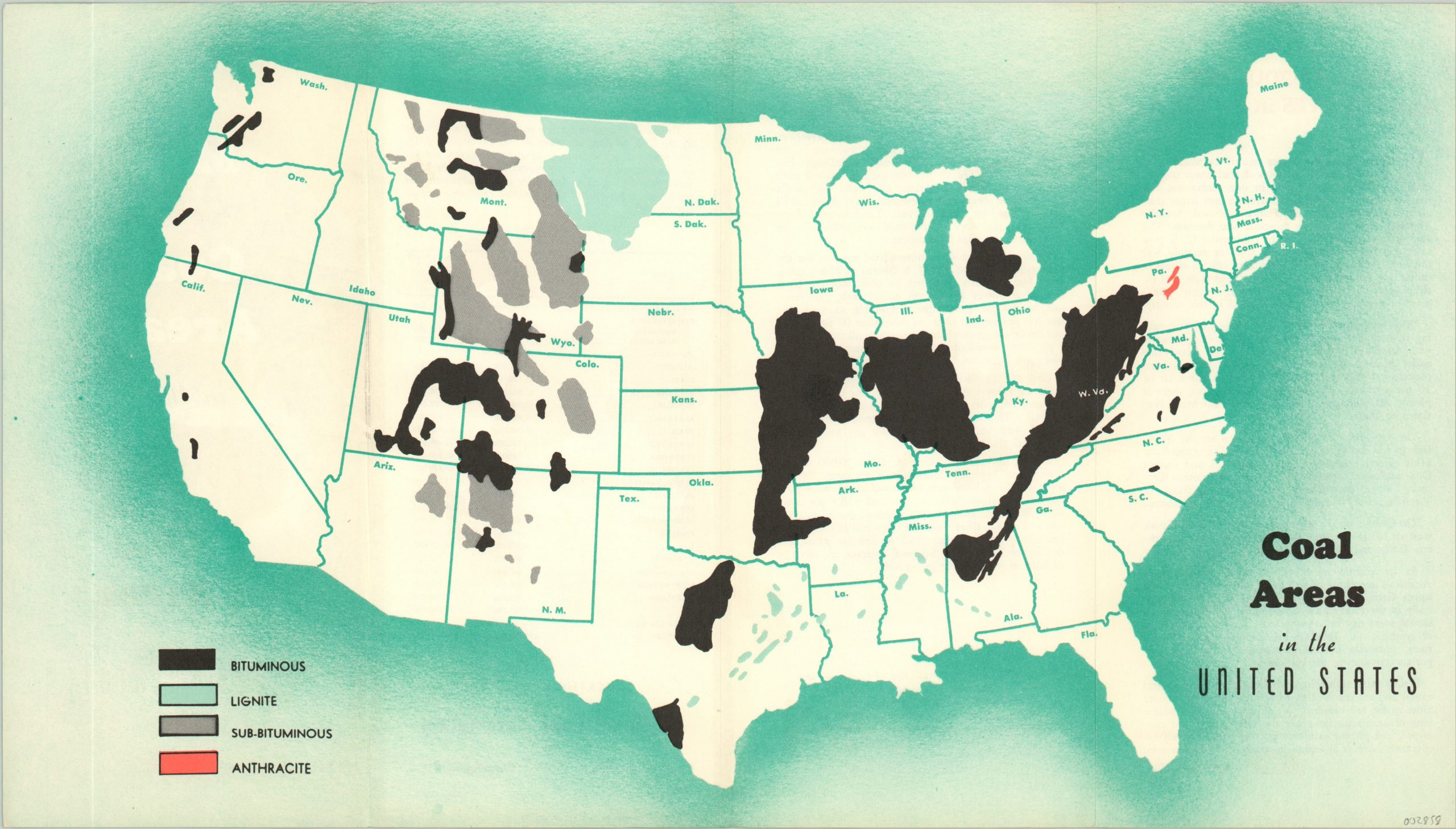 Coal Areas In The United States inside Map Of Coal Mines In Usa