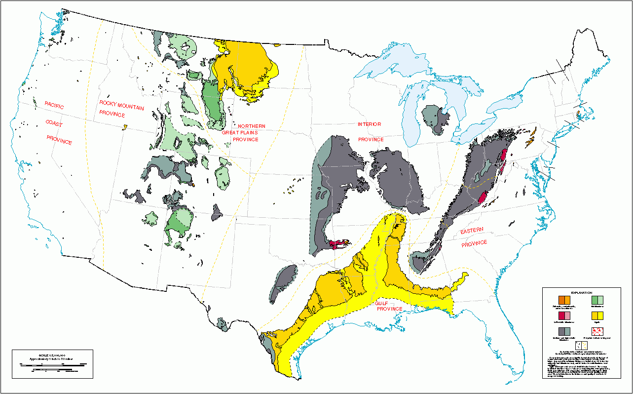 Coal Fields Of The Conterminous U.s. Map with Map of Coal Mines In USA