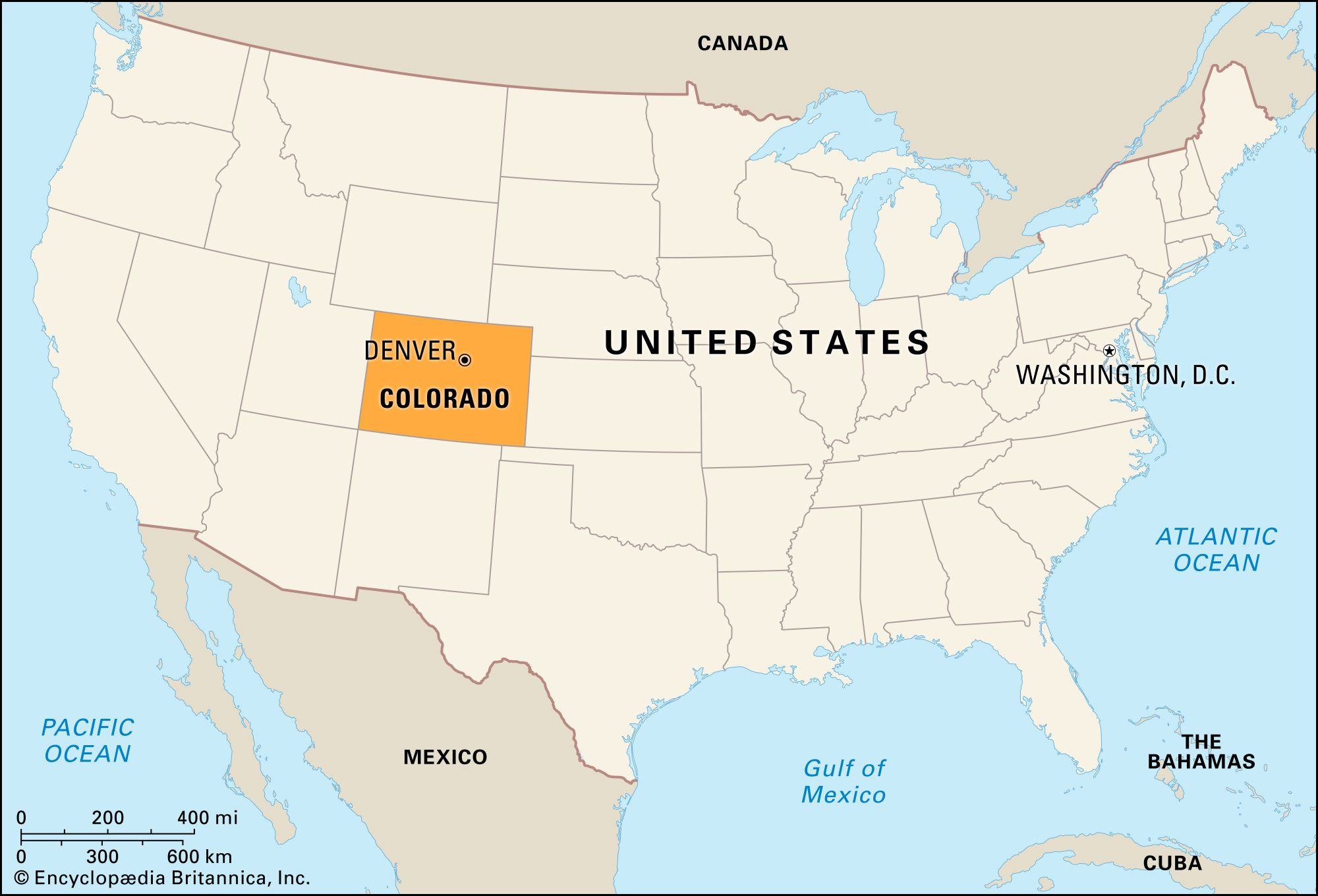 Colorado | Flag, Facts, Maps, &amp;amp; Points Of Interest | Britannica intended for Colorado On A Map Of Usa