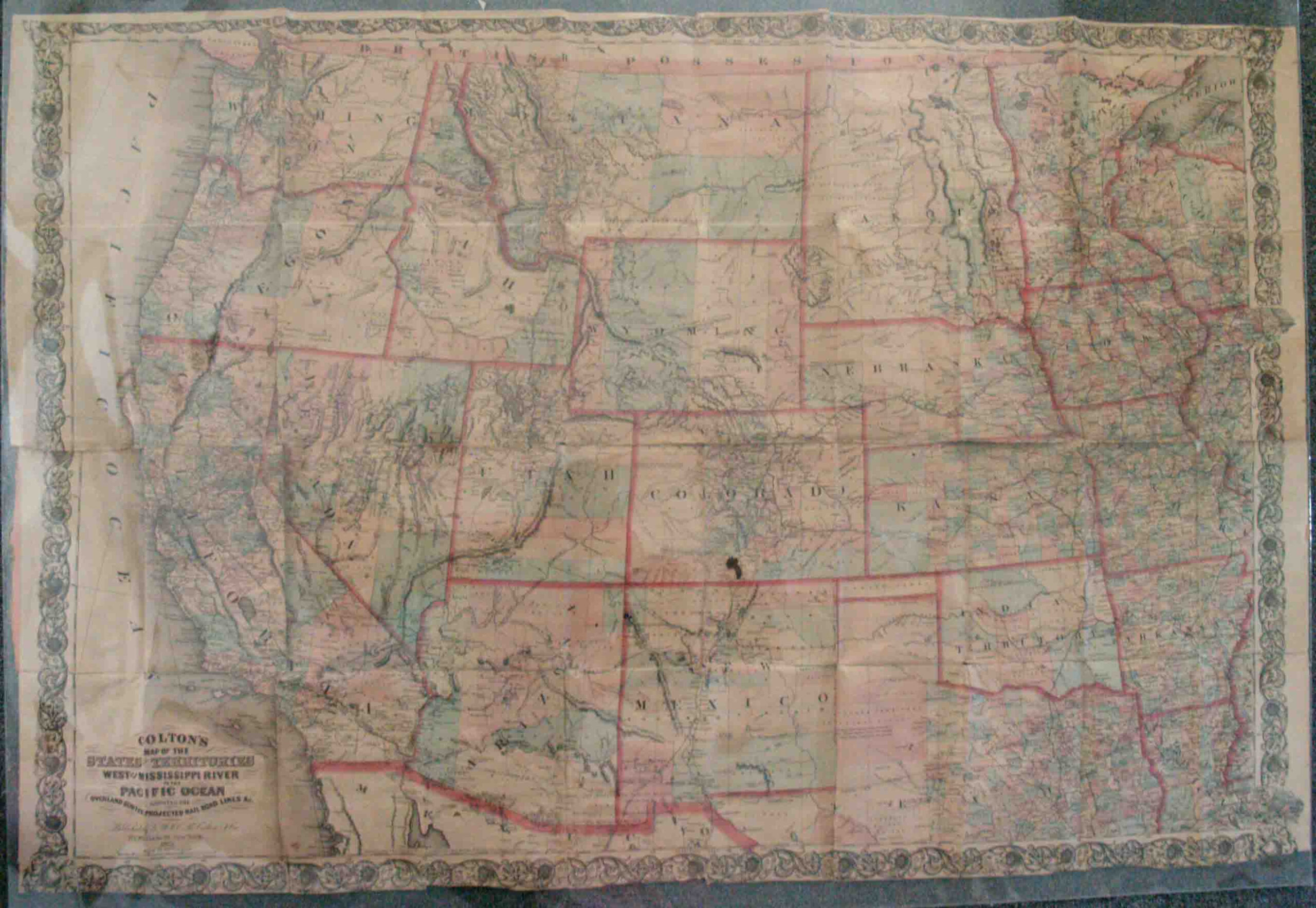 Colton&amp;#039;S Map Of The States &amp;amp; Territories West Of The Mississippi throughout Map Of Usa West Of Mississippi River