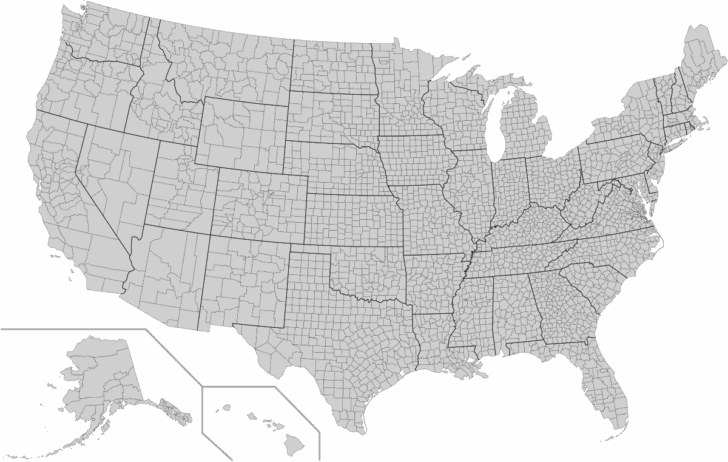Historic County Maps of States USA