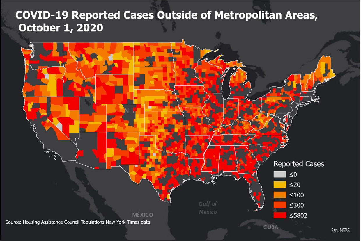 Covid-19 Cases Surpass 900,000 In Rural America – 20,000 Deaths in Map of Covid 19 Cases In USA