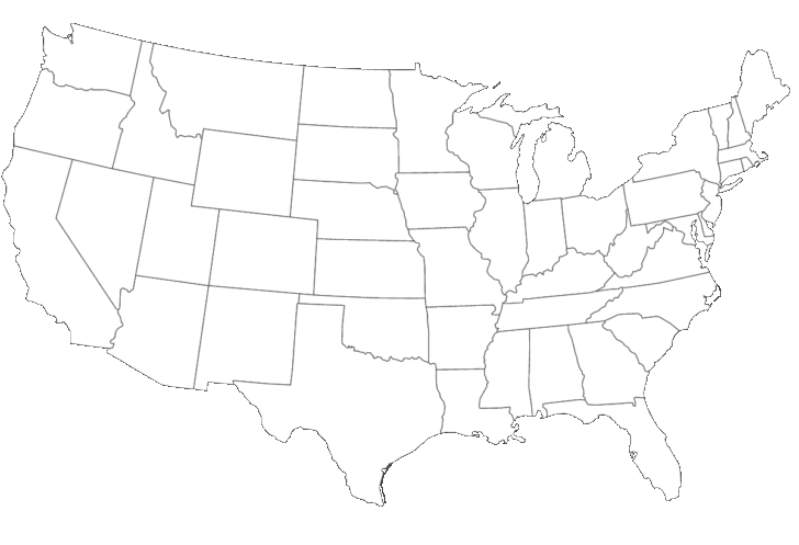 Map of the USA To Color