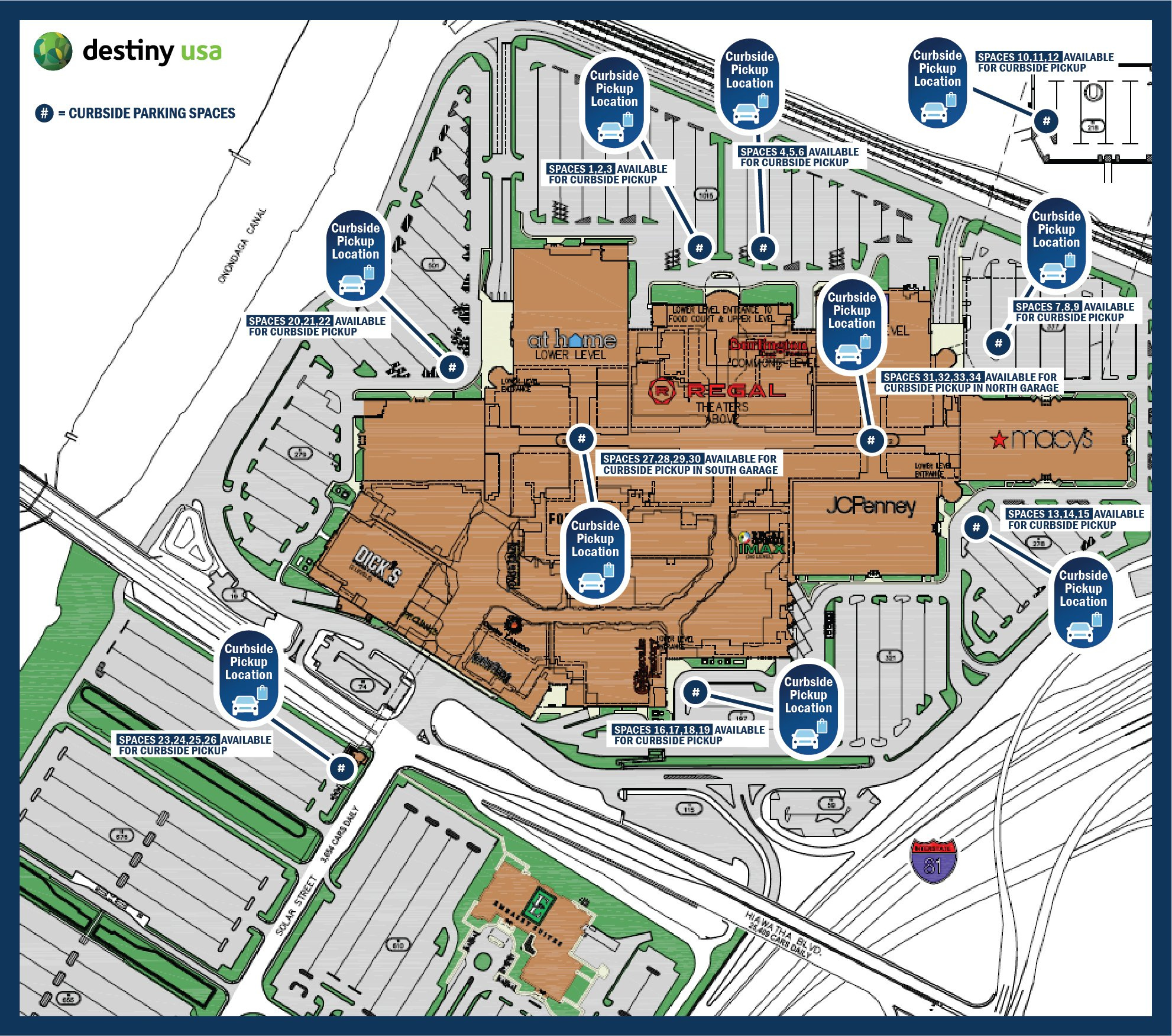 Curbside@Destinyusa - Destiny Usa with Destiny Usa Mall Map Of Stores