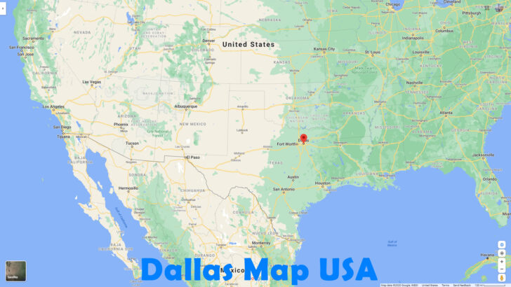 Dallas Texas On Map of USA Dallas Texas On Map of USA
