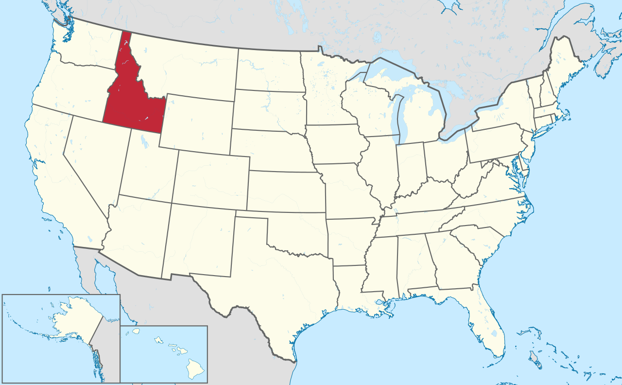 Datei:idaho In United States.svg – Wikipedia pertaining to Idaho On A Map Of Usa