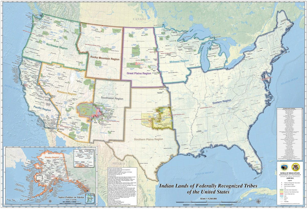 Datei:indian Lands Of Federally Recognized Tribes Of The Us, June inside Map of Indian Tribes In USA