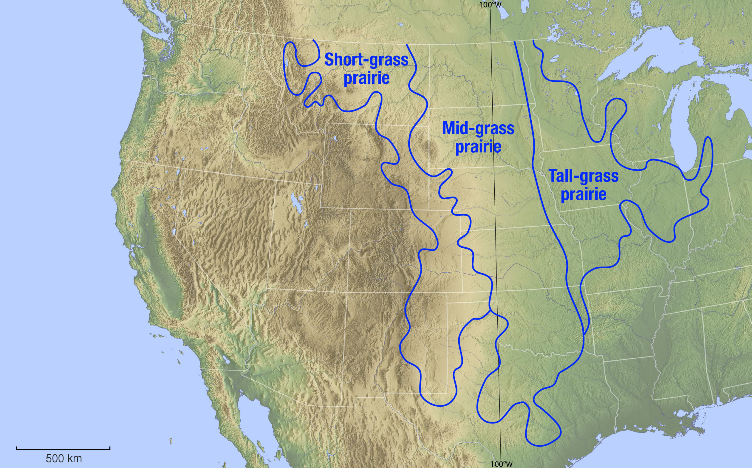 Datei:map Of The Grassland Ecoregions Of The United States with regard to Great Plains On Map Of Usa