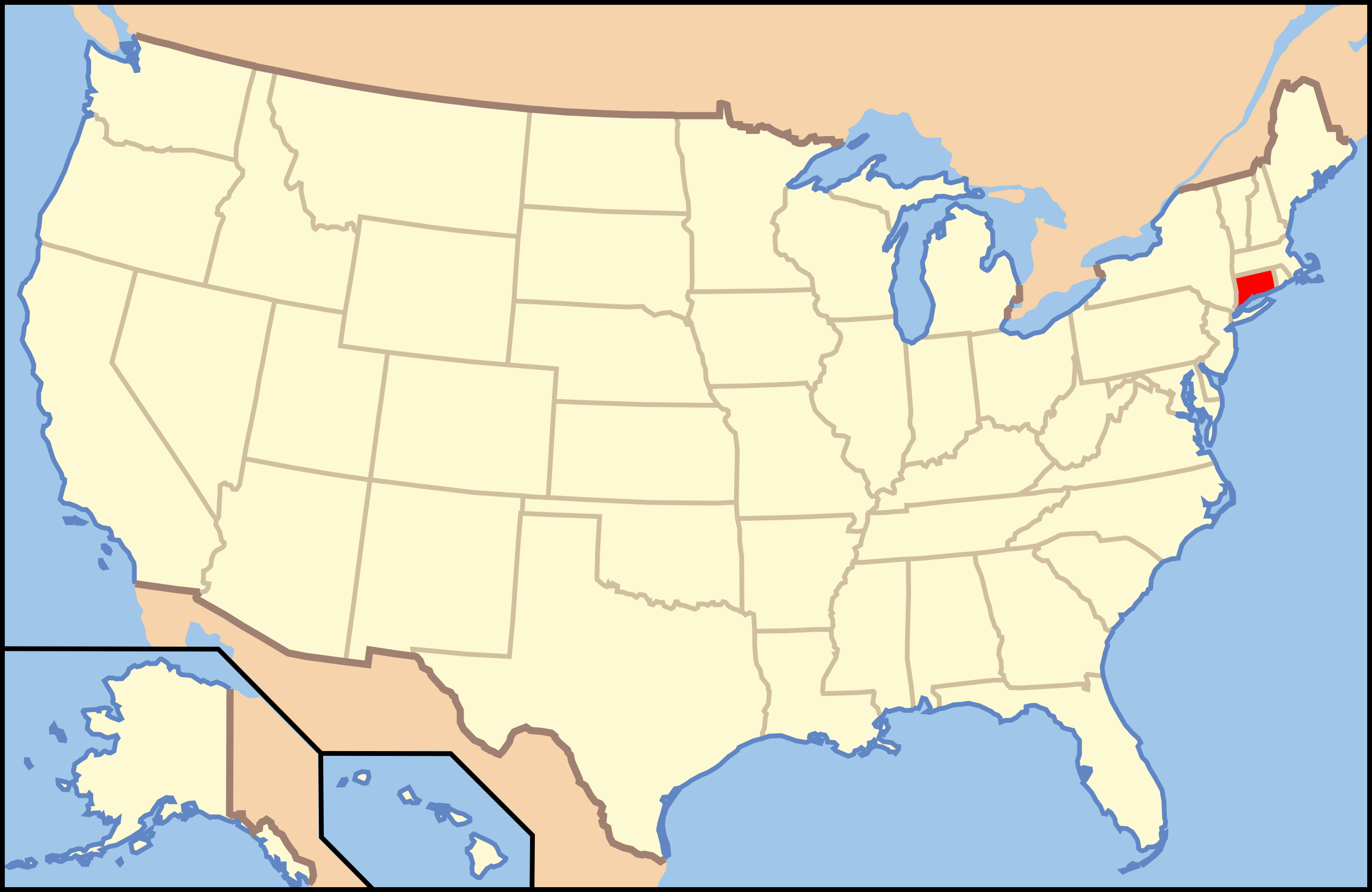 Datei:map Of Usa Ct.svg – Wikipedia in Location Of Connecticut In Usa Map