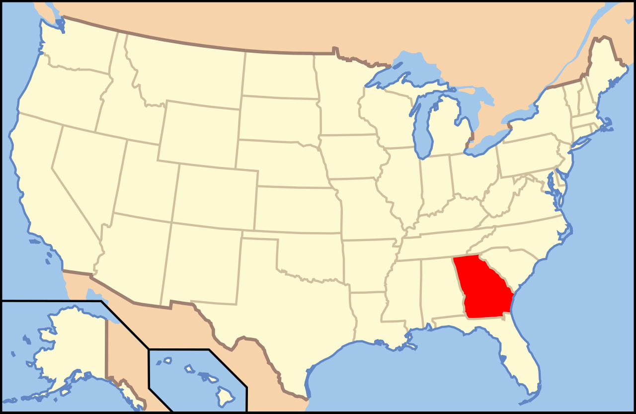 Datei:map Of Usa Ga.svg – Wikipedia within Georgia On The Map Of Usa
