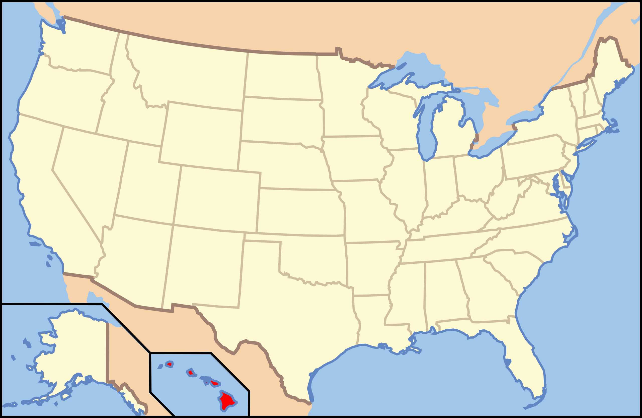 Datei:map Of Usa Hi.svg – Wikipedia in Map Of Usa With Hawaii Highlighted