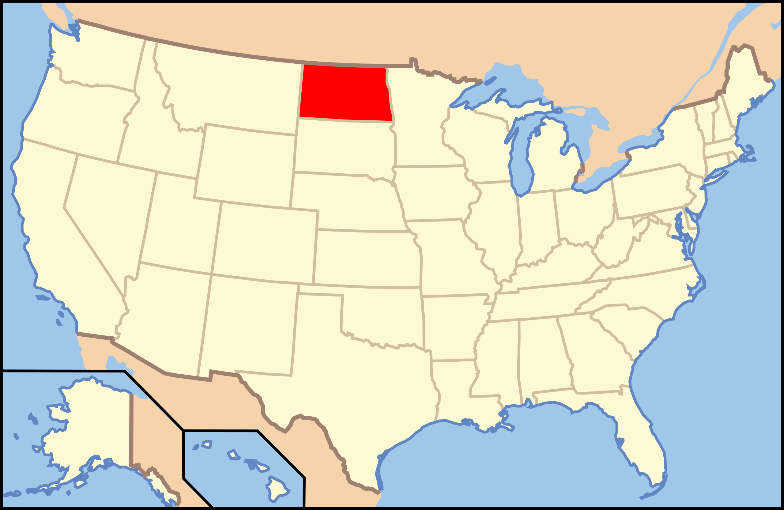 Datei:map Of Usa Nd.svg – Wiktionary pertaining to North Dakota On the Map of USA