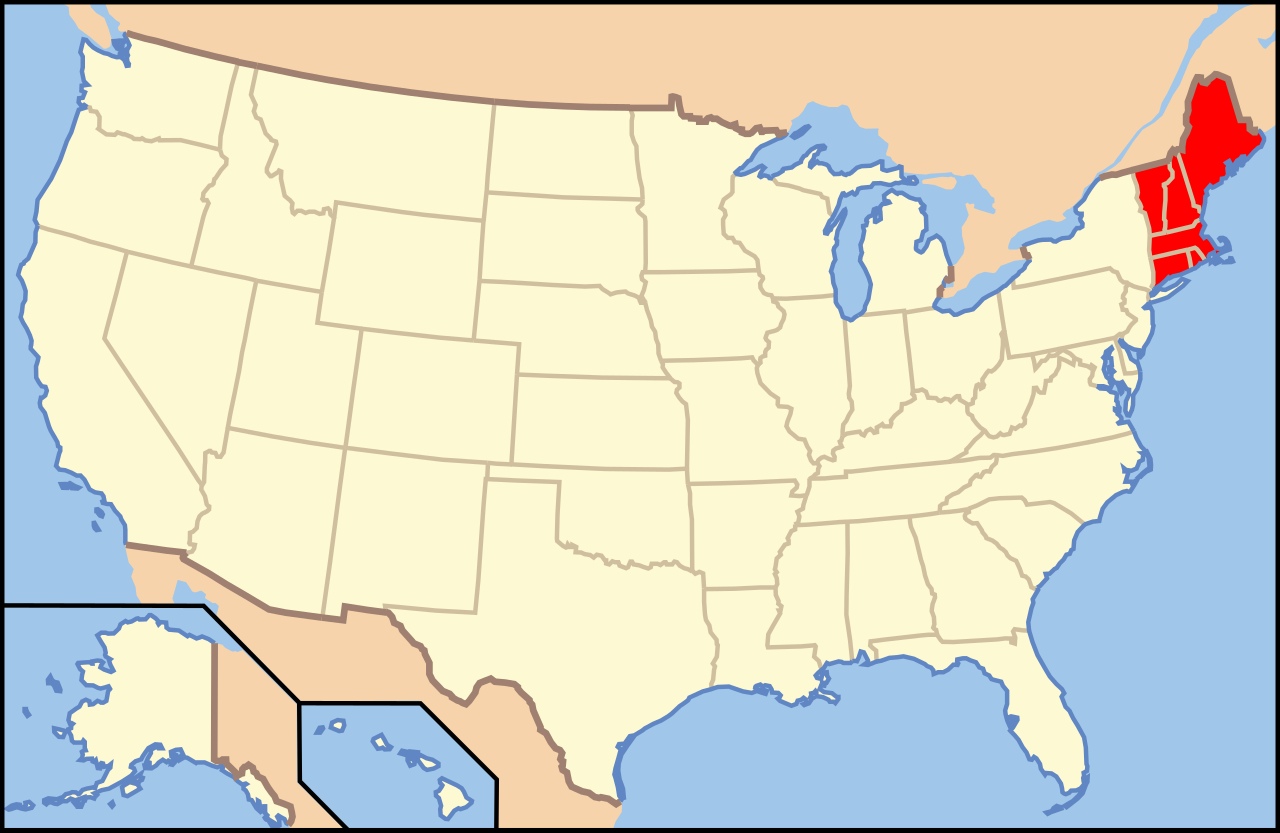 Datei:map Of Usa New England.svg – Wikipedia intended for Map Of New England Area Usa