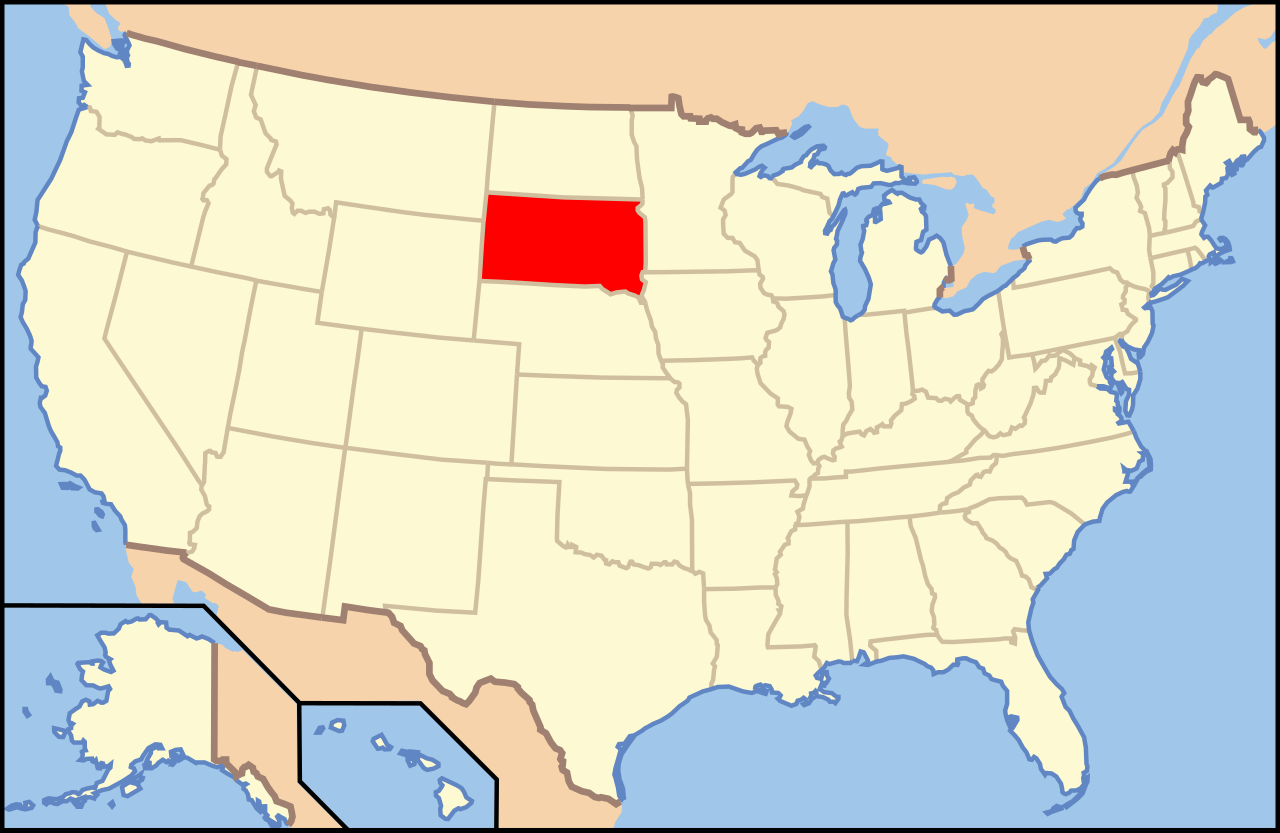 Datei:map Of Usa Sd.svg – Wiktionary intended for South Dakota On A Map of USA