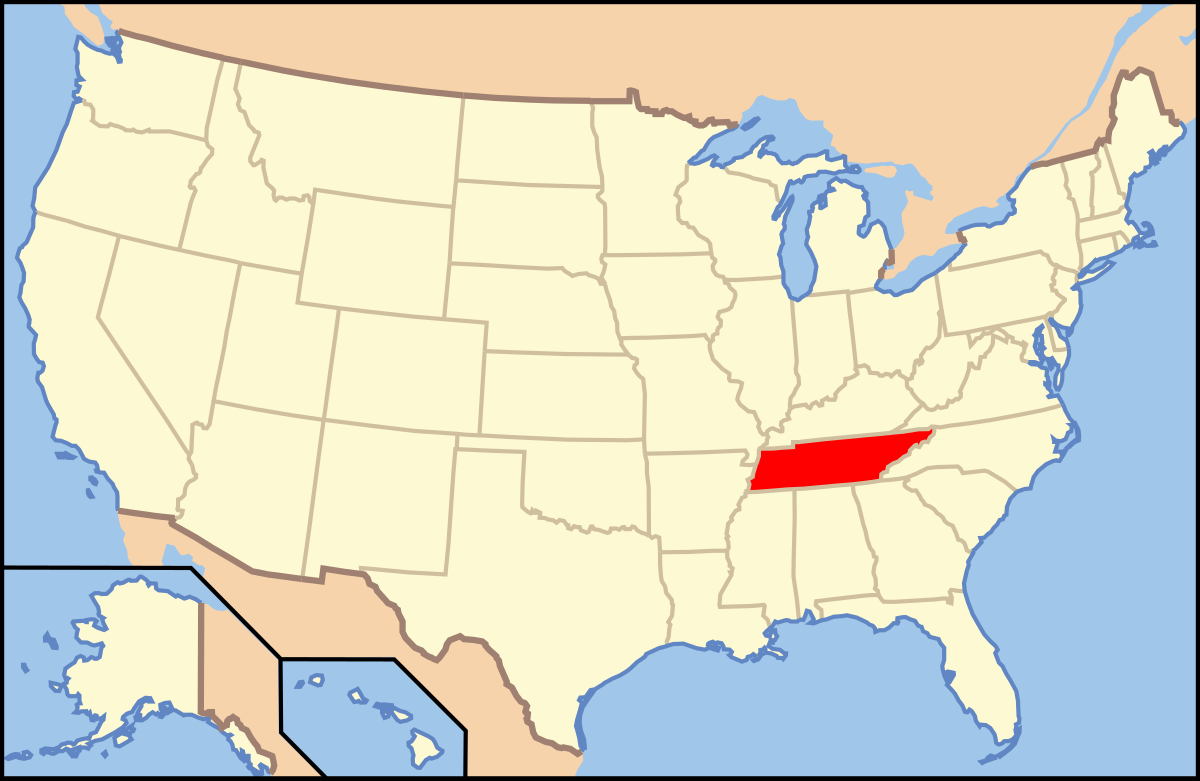 Datei:map Of Usa Tn.svg – Wikipedia inside Tennessee On the Map of USA