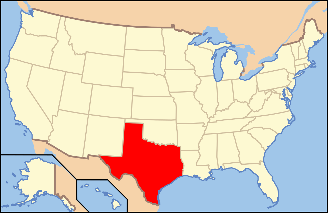 Datei:map Of Usa Tx.svg – Wikipedia regarding Where Is Texas On The Map Of Usa