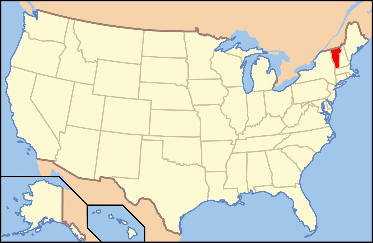 Datei:map Of Usa Vt.svg – Wikipedia intended for Vermont On the Map of USA