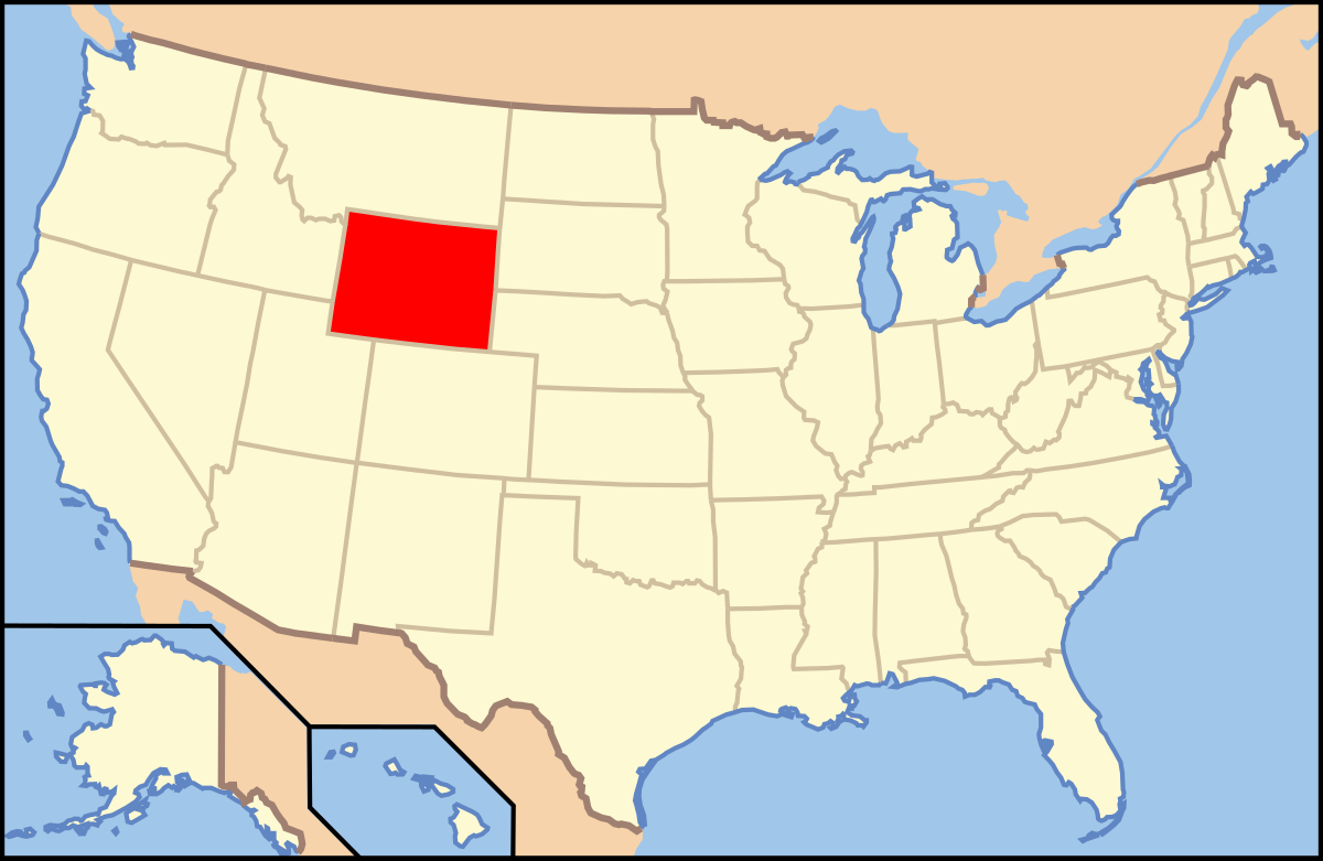 Datei:map Of Usa Wy.svg – Wikipedia for Wyoming On the Map of USA