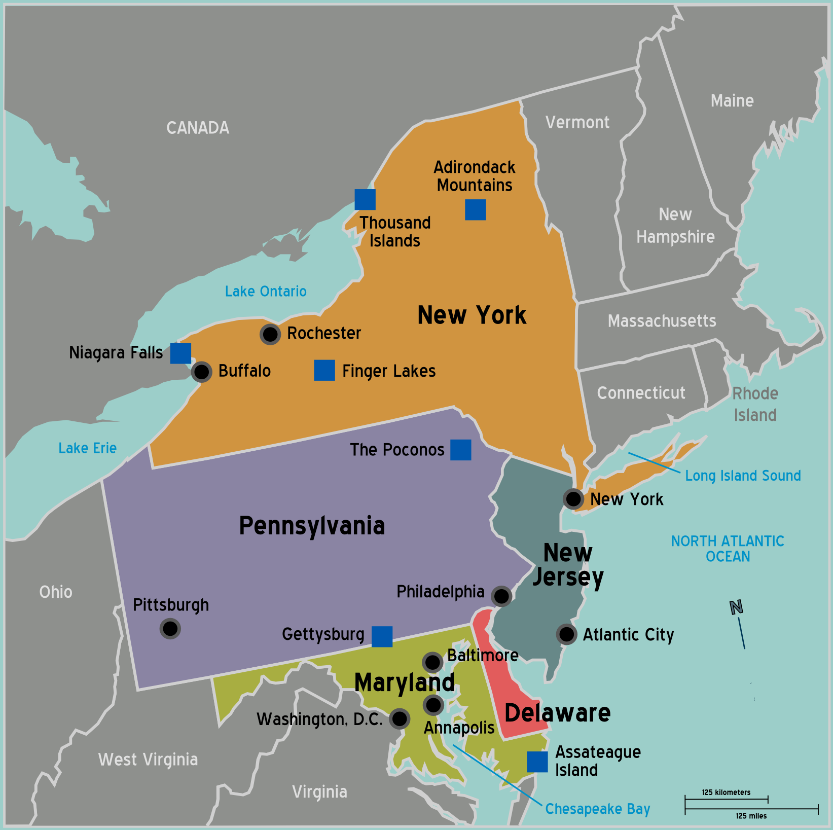 Datei:map-Usa-Mid Atlantic01 – Reiseführer Auf Wikivoyage in Map Of Mid Atlantic States Usa