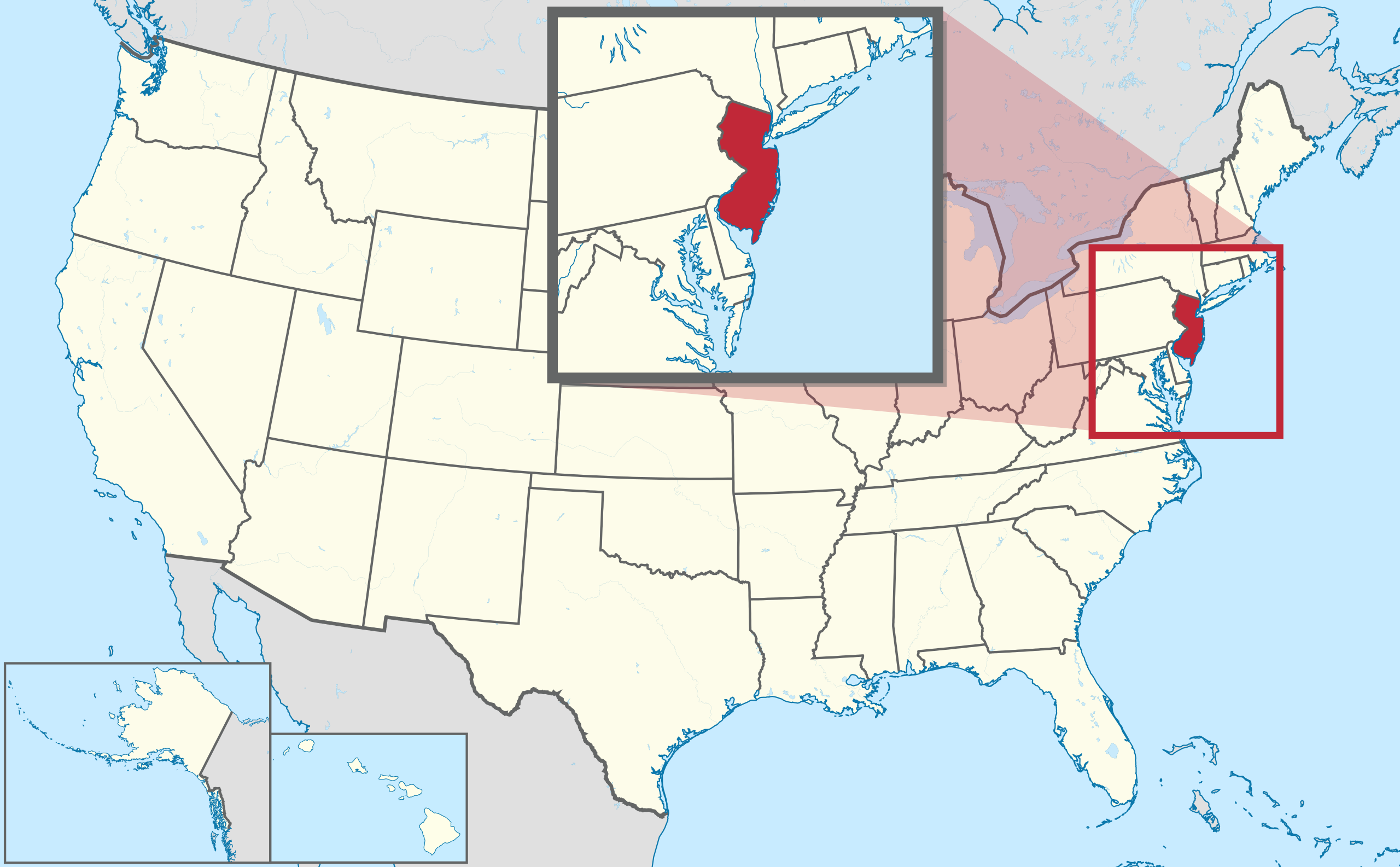 Datei:new Jersey In United States (Zoom).Svg – Wikipedia intended for Where Is New Jersey On the Map of the USA