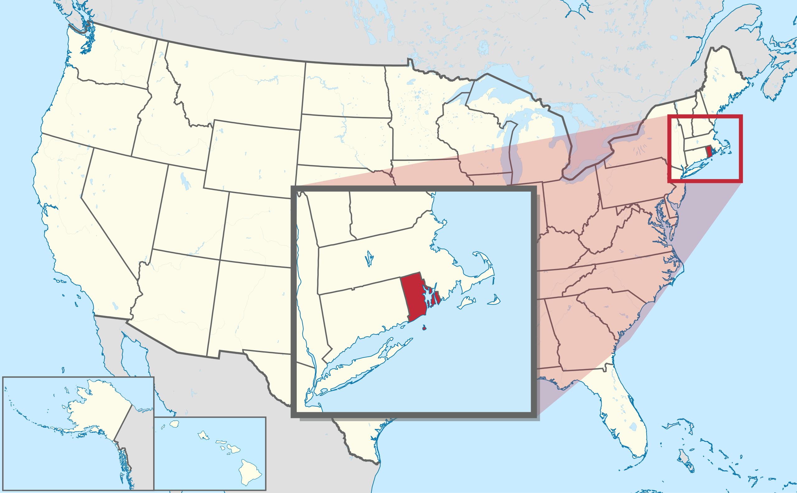 Datei:rhode Island In United States (Zoom) (Extra Close).Svg regarding Rhode Island On A Map of USA