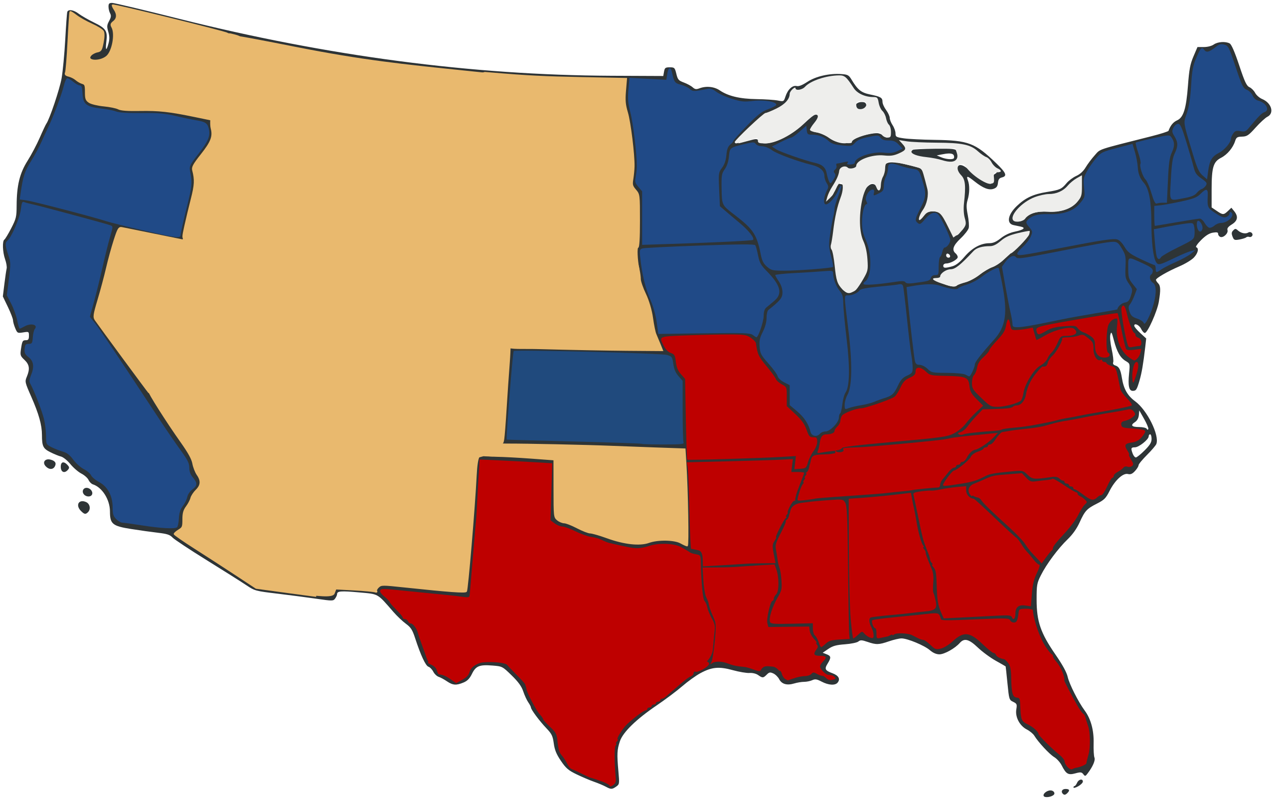 Datei:slave And Free States Before The American Civil War.svg inside Map of USA Before Civil War