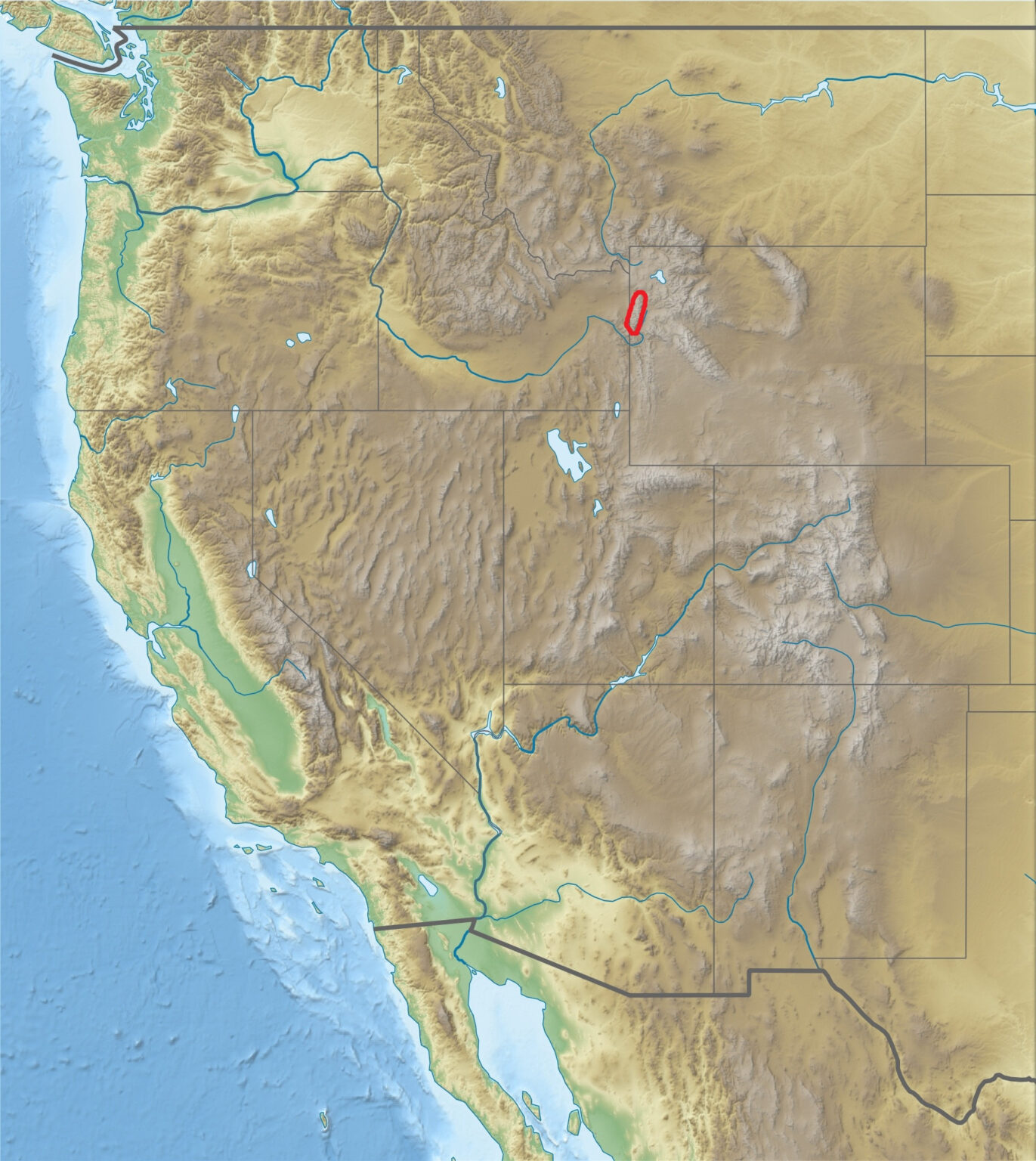 Map of Mountain Ranges In USA