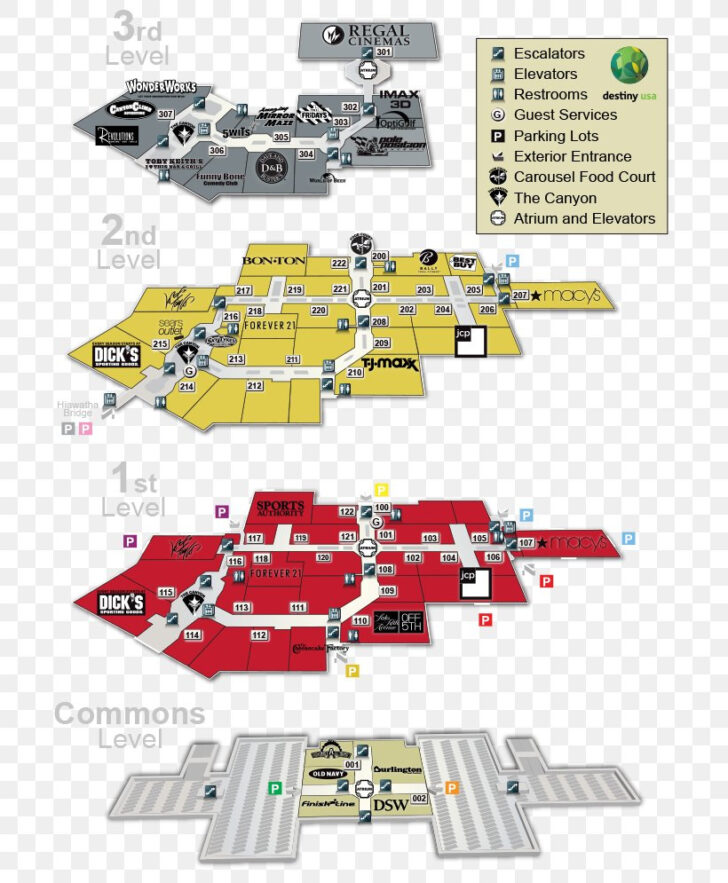 Map of Stores In Destiny USA