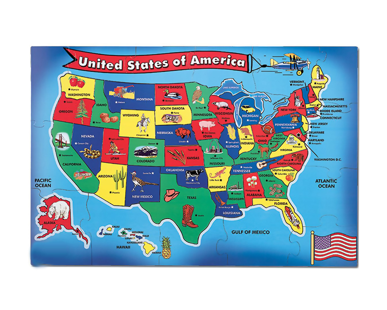 Detailed Kids Major Tourist Attractions Map Of The Usa | Usa within Map of USA with Tourist Attractions