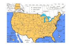 Detailed Political And Administrative Map Of The United States throughout Longitude and Latitude Map of USA with Cities