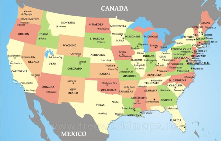Map of USA By States and Cities Map of USA By States and Cities