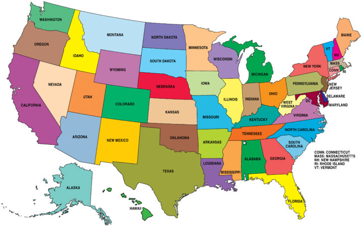States High Resolution Map of USA