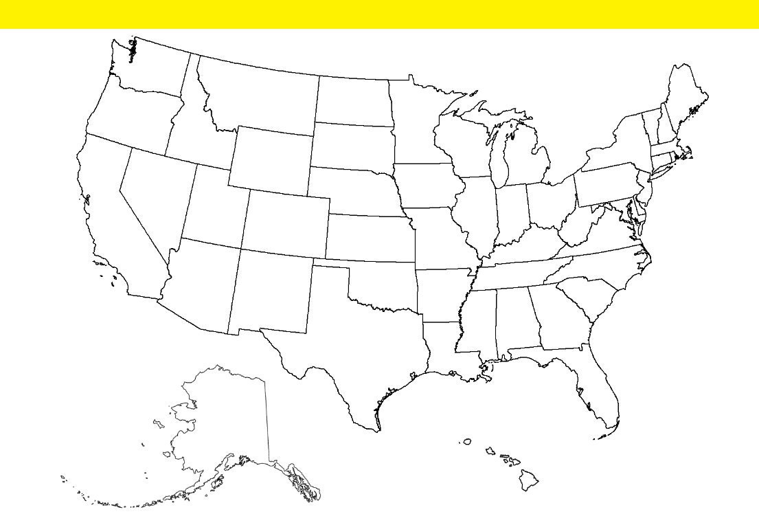 Druckbare Blanko-Karte Der Usa: Perfekt Für Geographieunterricht pertaining to Fill In the Blank Map of USA