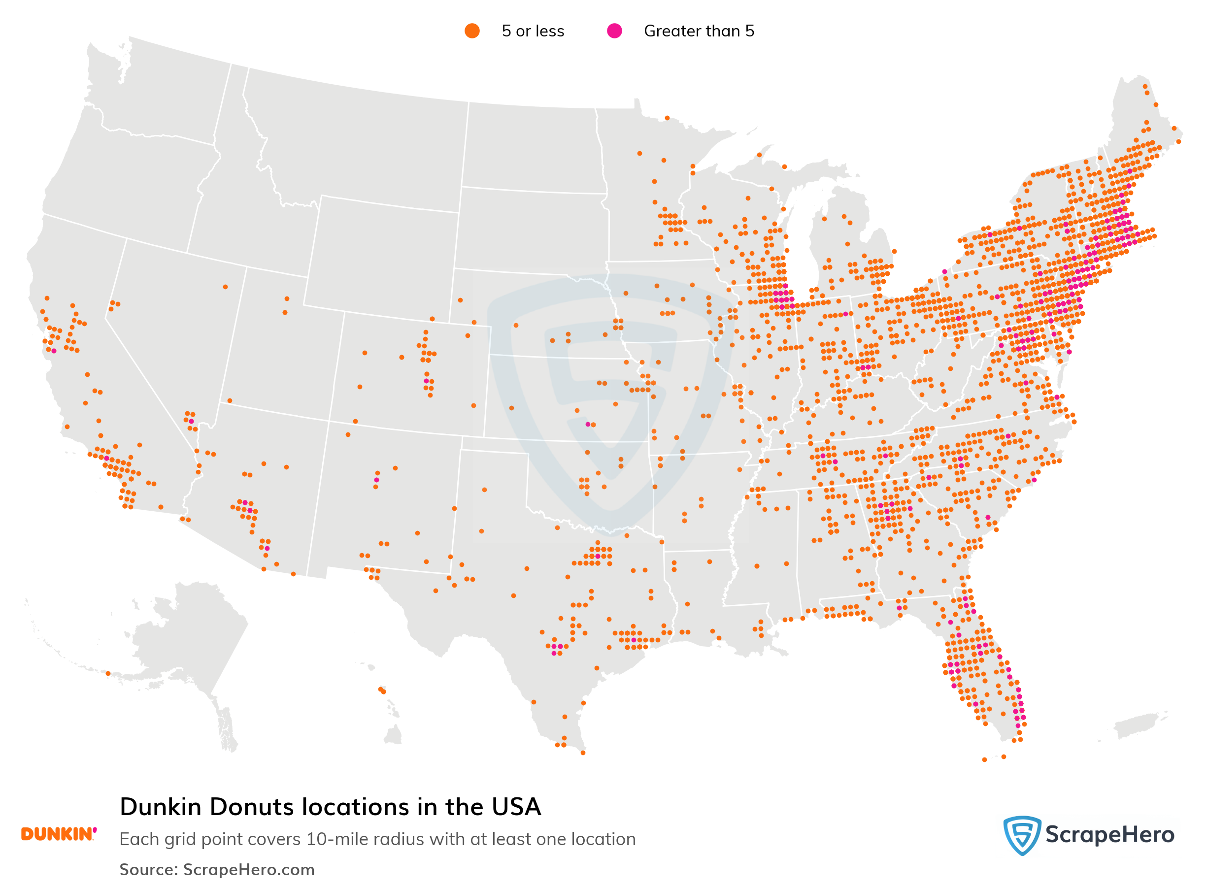 Dunkin Donuts Locations In The Usa with Map of Dunkin Donuts Locations In USA