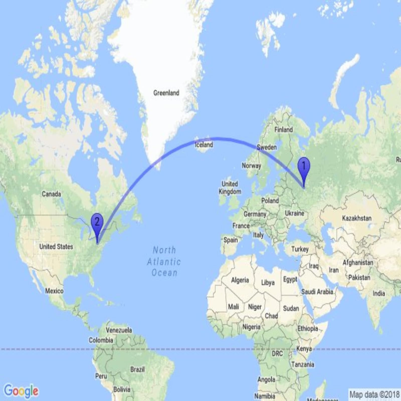 रुस और अमेरिका के बीच आखिर कितनी है intended for Map Of Russia And Usa Distance