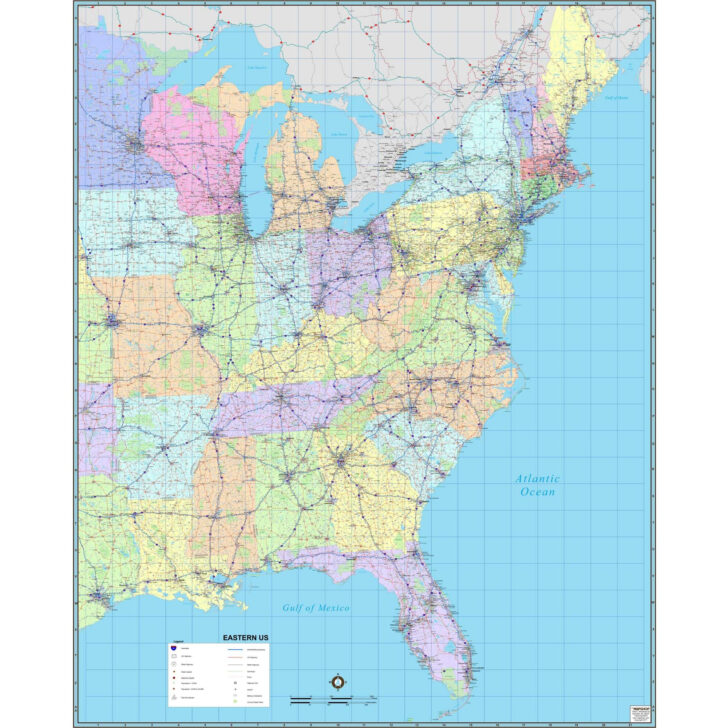 Map of Eastern USA States and Cities Map of Eastern USA States and Cities