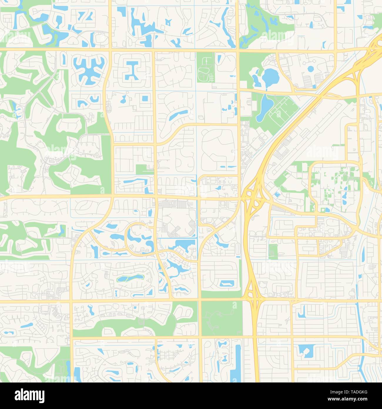 Empty Vector Map Of Boca Raton, Florida, Usa, Printable Road Map within Map Of Boca Raton Florida Usa
