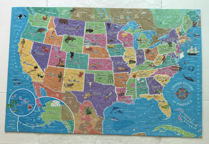 Map of the USA 850 Piece Puzzle Map of the USA 850 Piece Puzzle