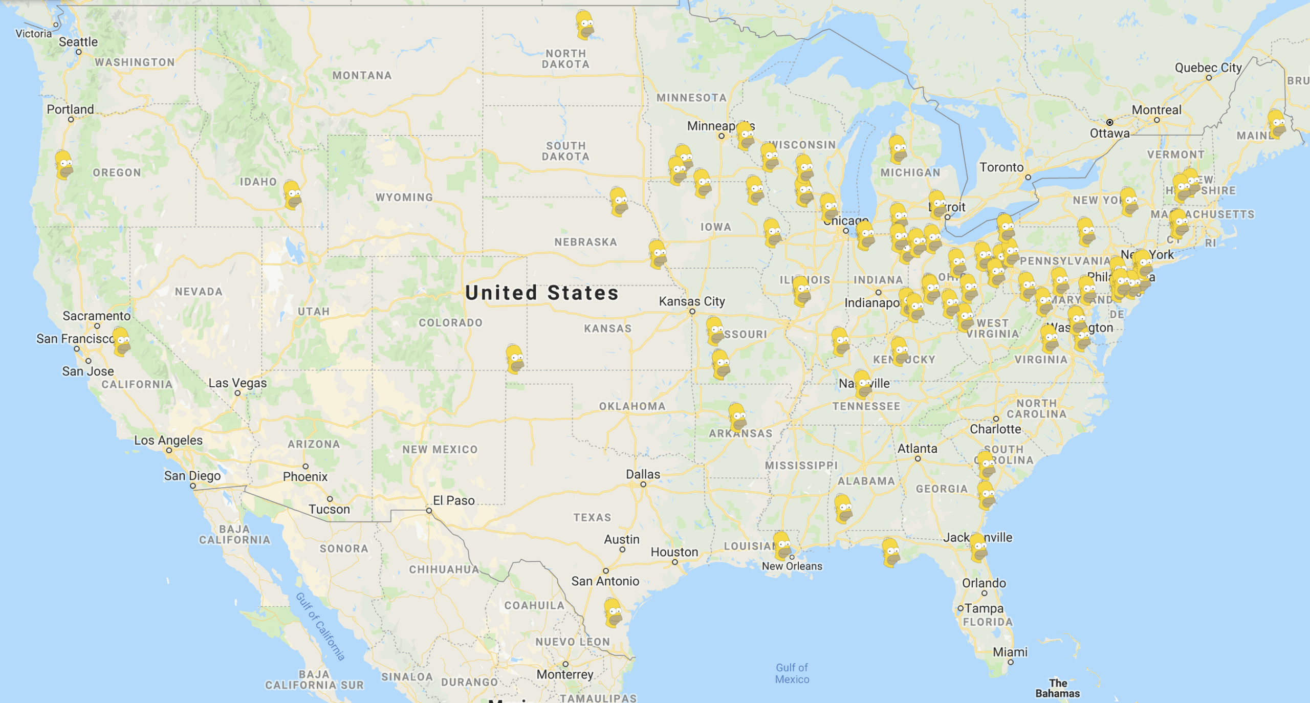 Every Town And City In The Usa Named &amp;quot;Springfield&amp;quot; : R/Mapporn for List of Springfields In USA Map