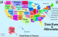 🔴 50 Usa State Name, Abbreviation, Map Location, Shape. U.s. United States  Of America Geography Us 🔴 with Map of USA with State Initials