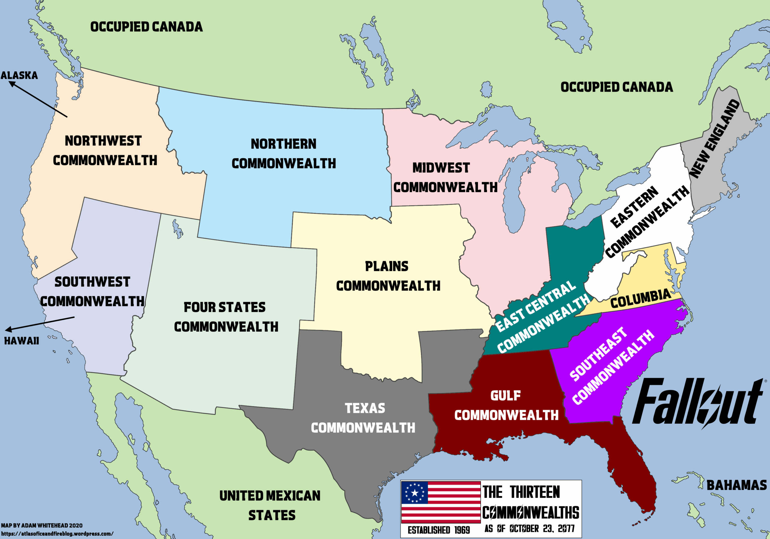 Fallout Maps | Atlas Of Ice And Fire within Fallout Map Of Usa Post War