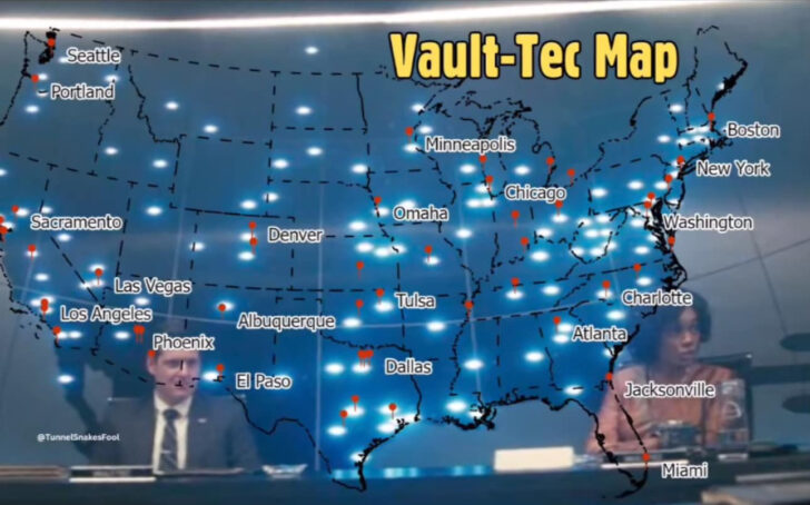 Fallout Map of USA Post War